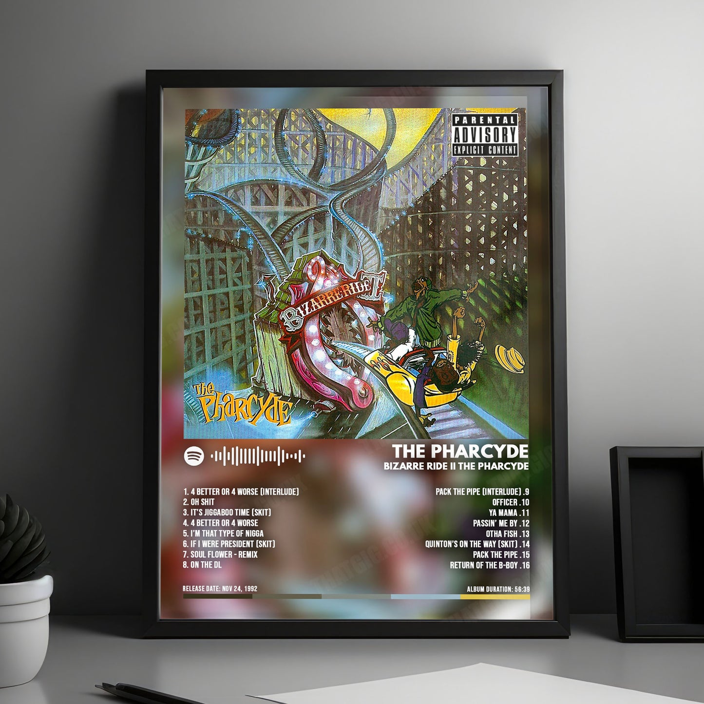 The Pharcyde "Bizarre Ride II the Pharcyde" Album Cover Poster - with Complete Tracklist