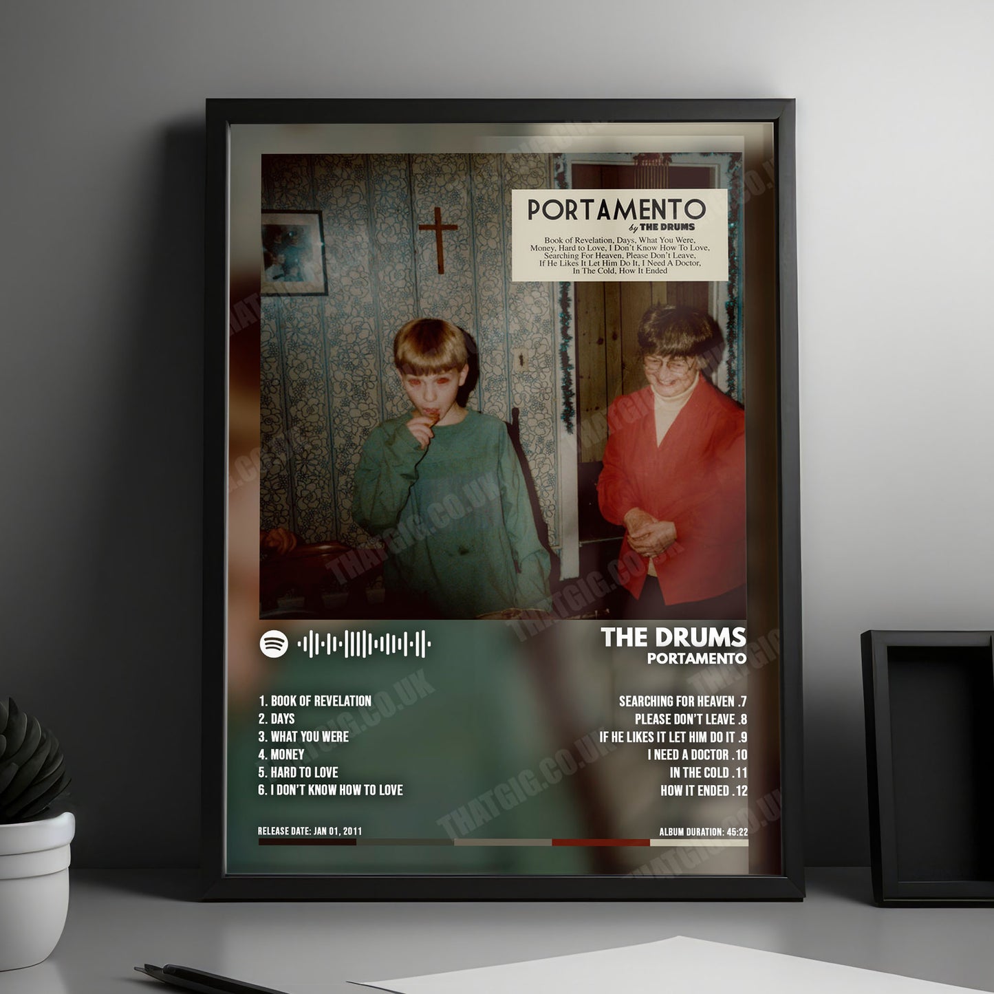 The Drums "Portamento" Album Cover Poster - with Complete Tracklist