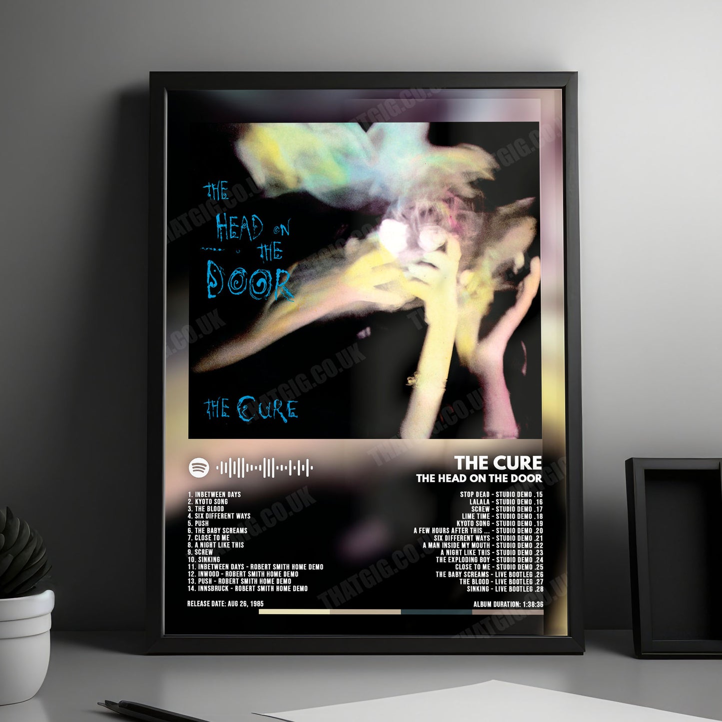 The Cure "The Head on the Door" Album Cover Poster - with Complete Tracklist