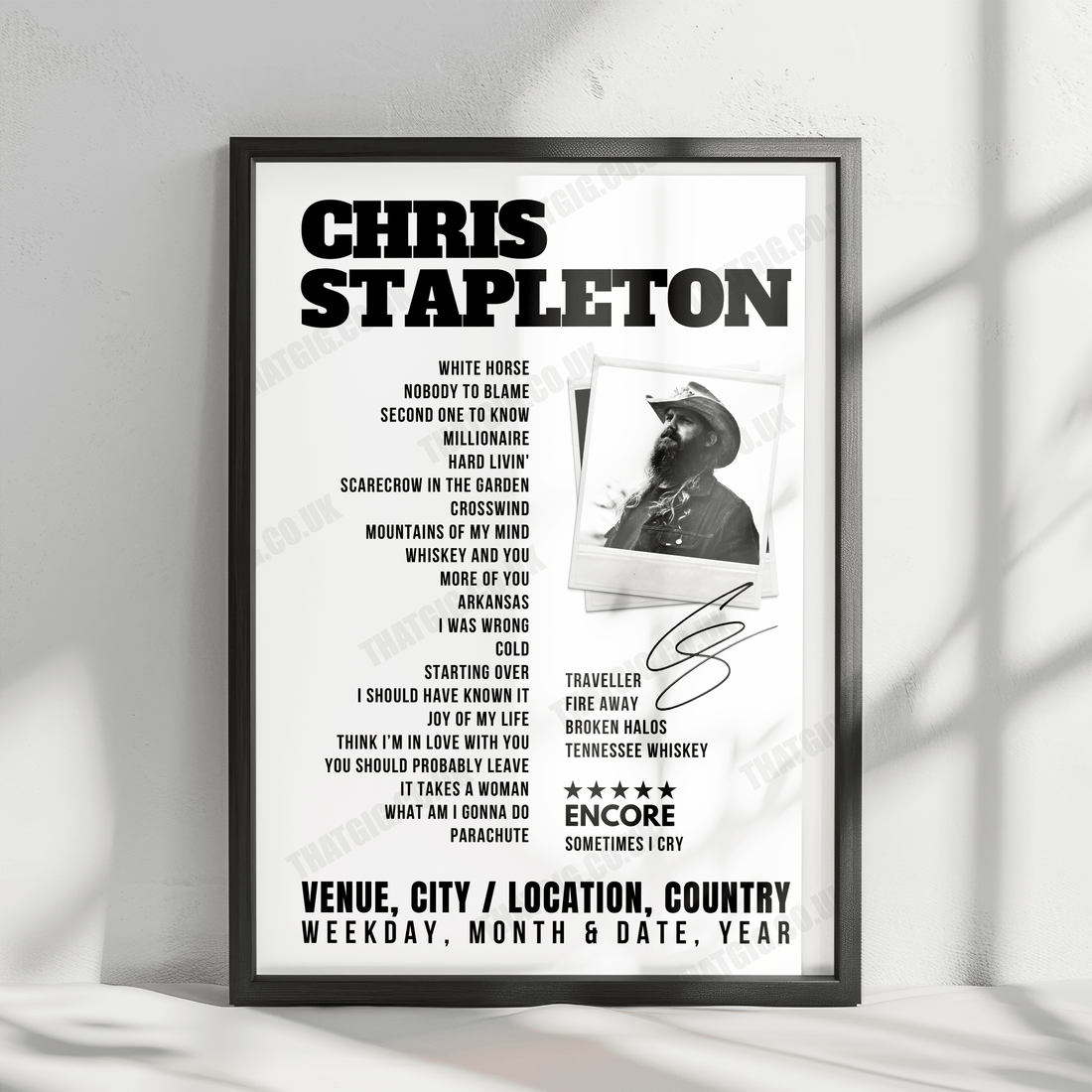 Chris Stapleton’s 2024 Tour: Setlists, Concert Dates & Exclusive Posters