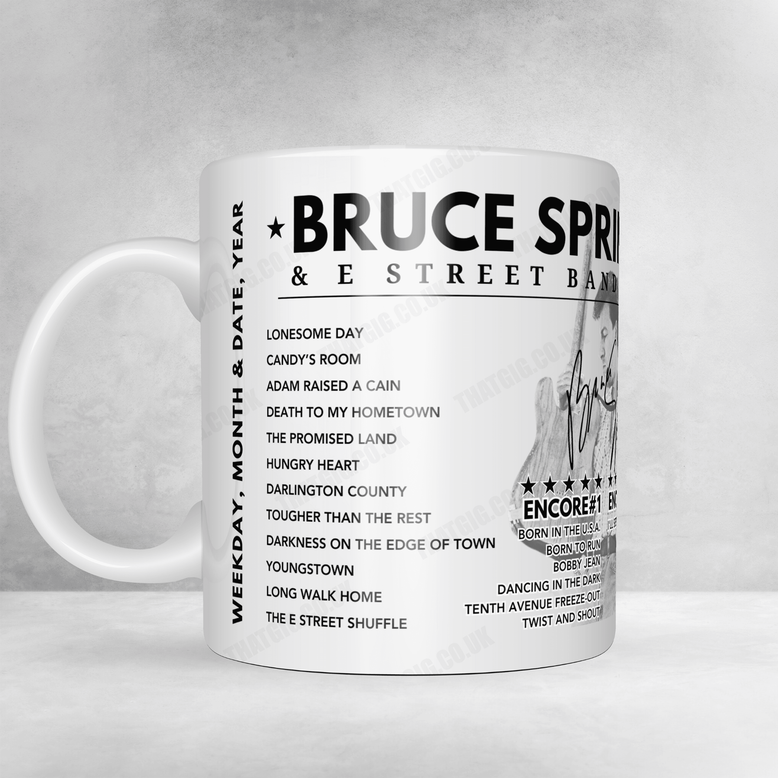 Buy Bruce Springsteen Mugs – Concert & Album Artwork | That Gig