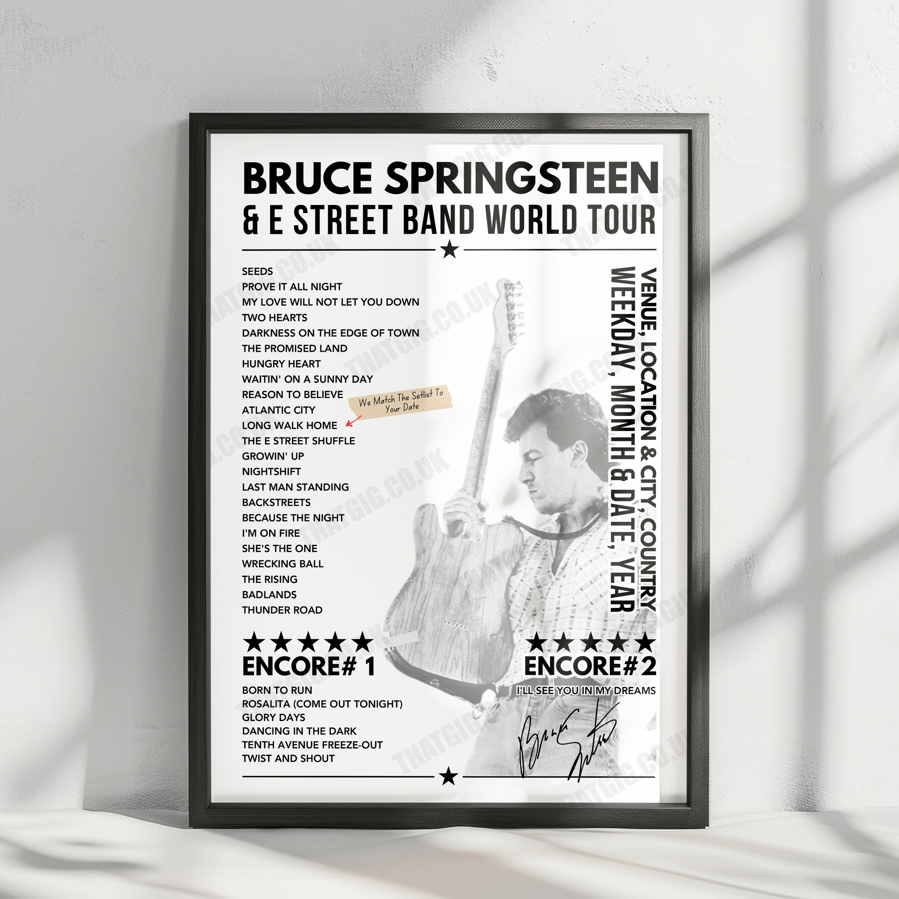 Bruce Springsteen Memorabilia – Posters, Setlists & Mugs | That Gig