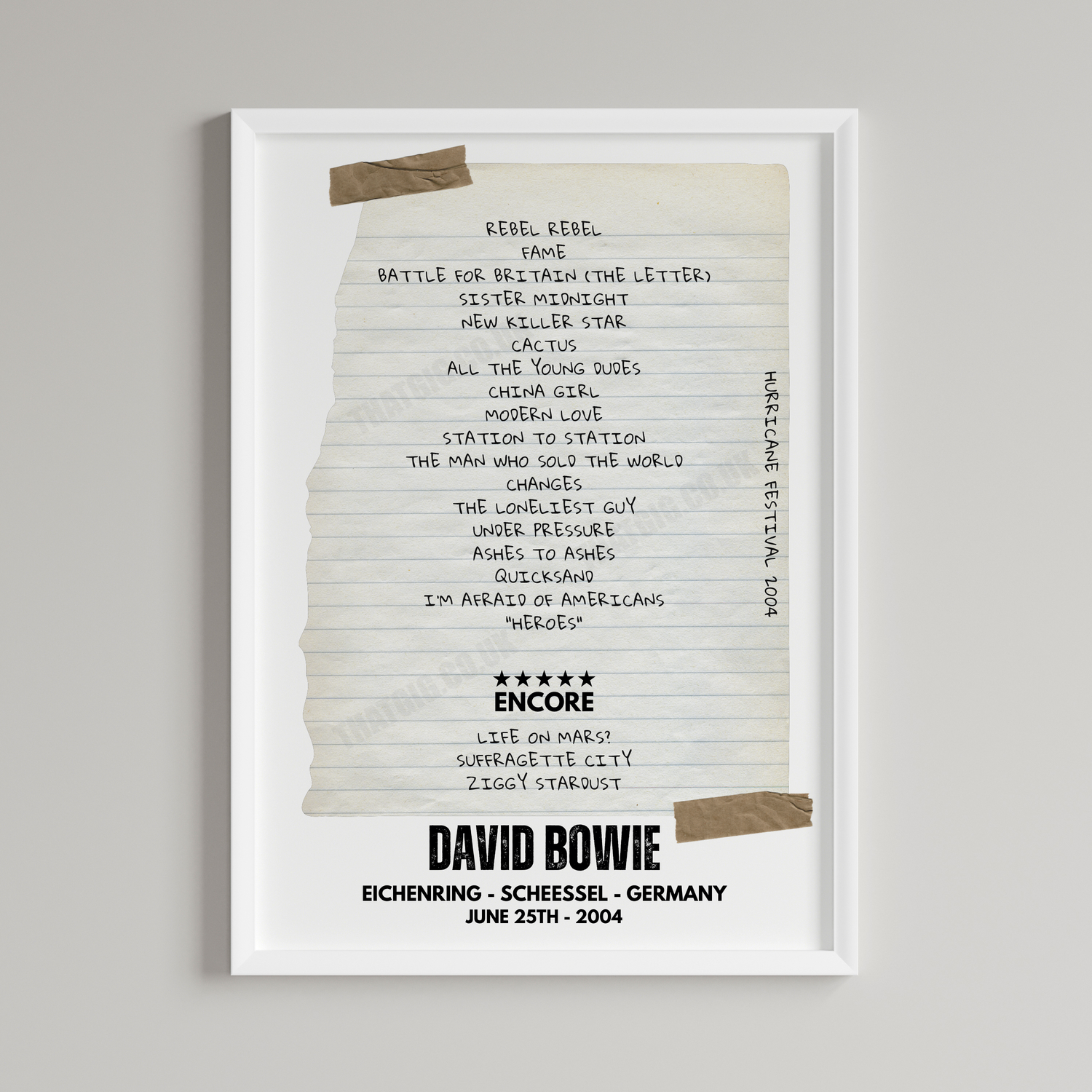 Retro Setlists