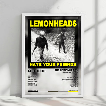 The Lemonheads "Hate Your Friends" Album Cover Poster - with Complete Tracklist
