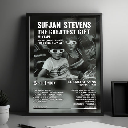 Sufjan Stevens "The Greatest Gift" Album Cover Poster - with Complete Tracklist