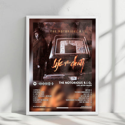 The Notorious B.I.G. "Life After Death" Album Cover Poster - with Complete Tracklist