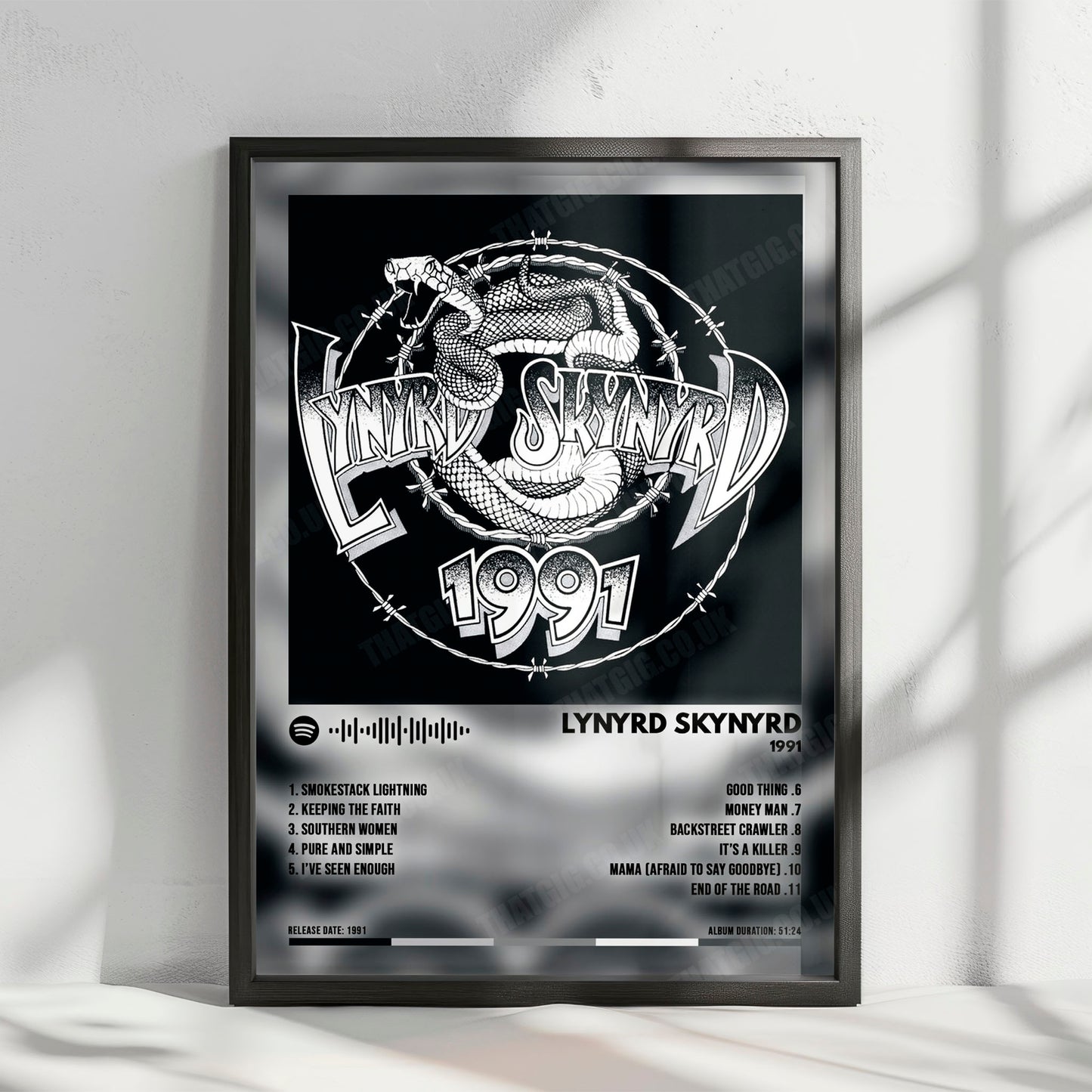 Lynyrd Skynyrd "1991" Album Cover Poster - with Complete Tracklist