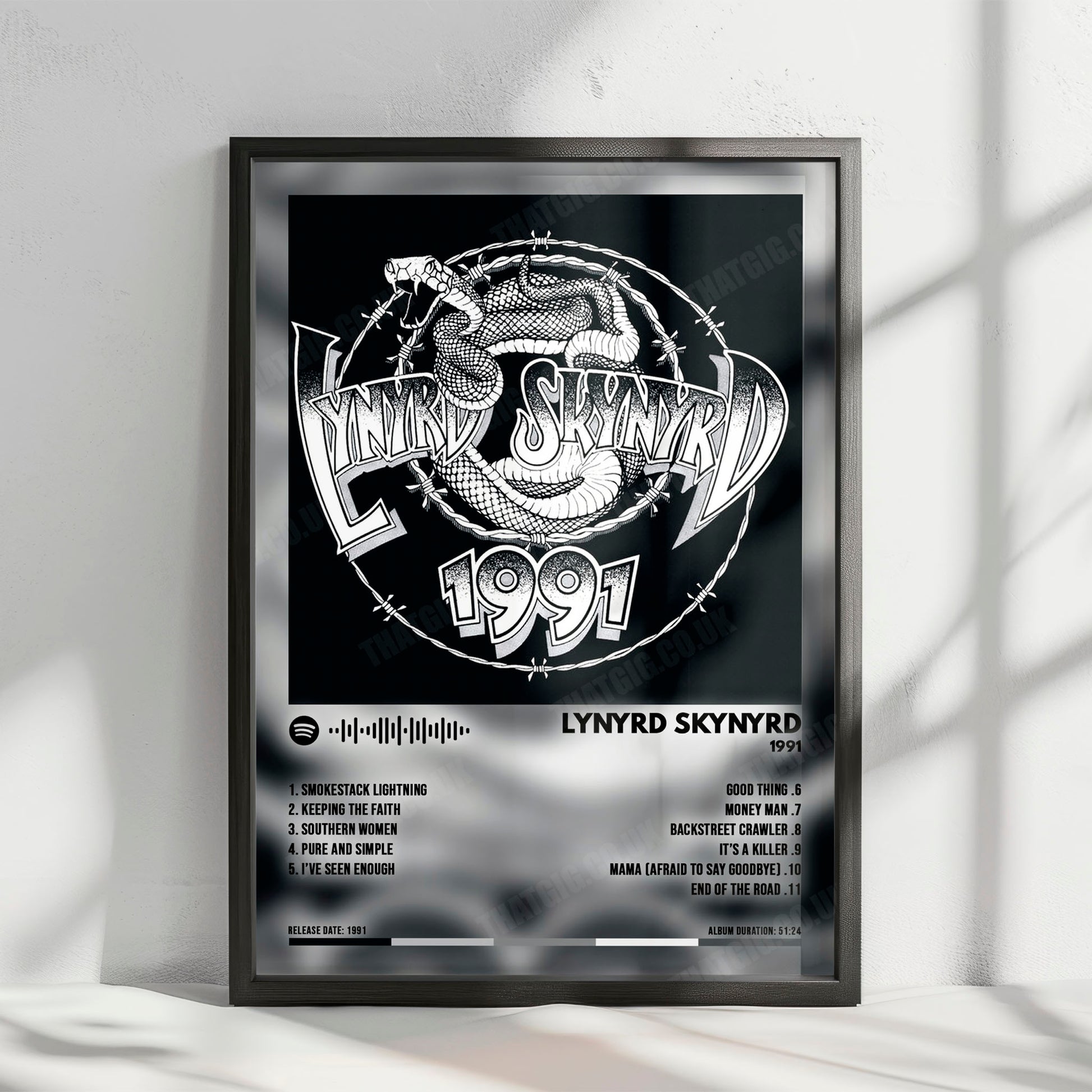 Lynyrd Skynyrd "1991" Album Cover Poster - with Complete Tracklist