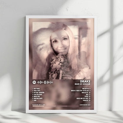 Drake "Maid of Honour " Album Cover Poster - with Complete Tracklist