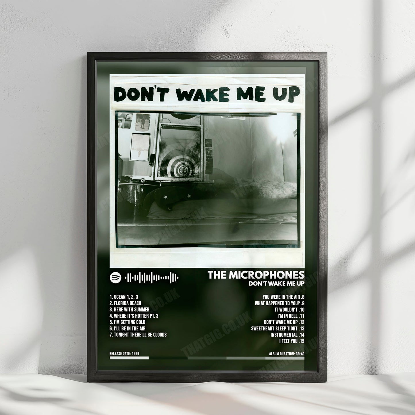 The Microphones "Don't Wake Me Up" Album Cover Poster - with Complete Tracklist
