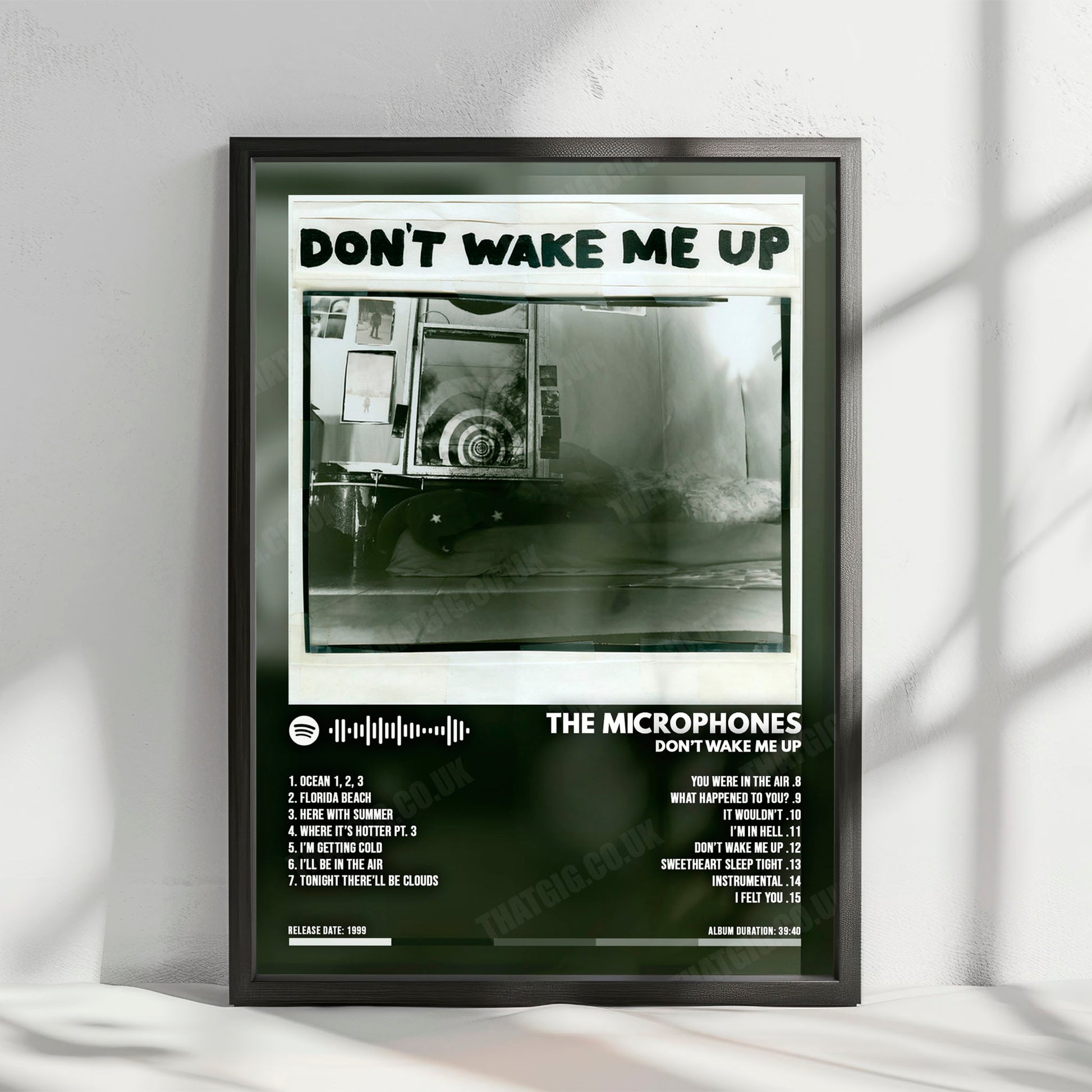 The Microphones "Don't Wake Me Up" Album Cover Poster - with Complete Tracklist