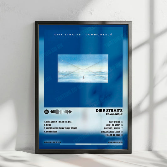 Dire Straits "Communiqué" Album Cover Poster - with Complete Tracklist