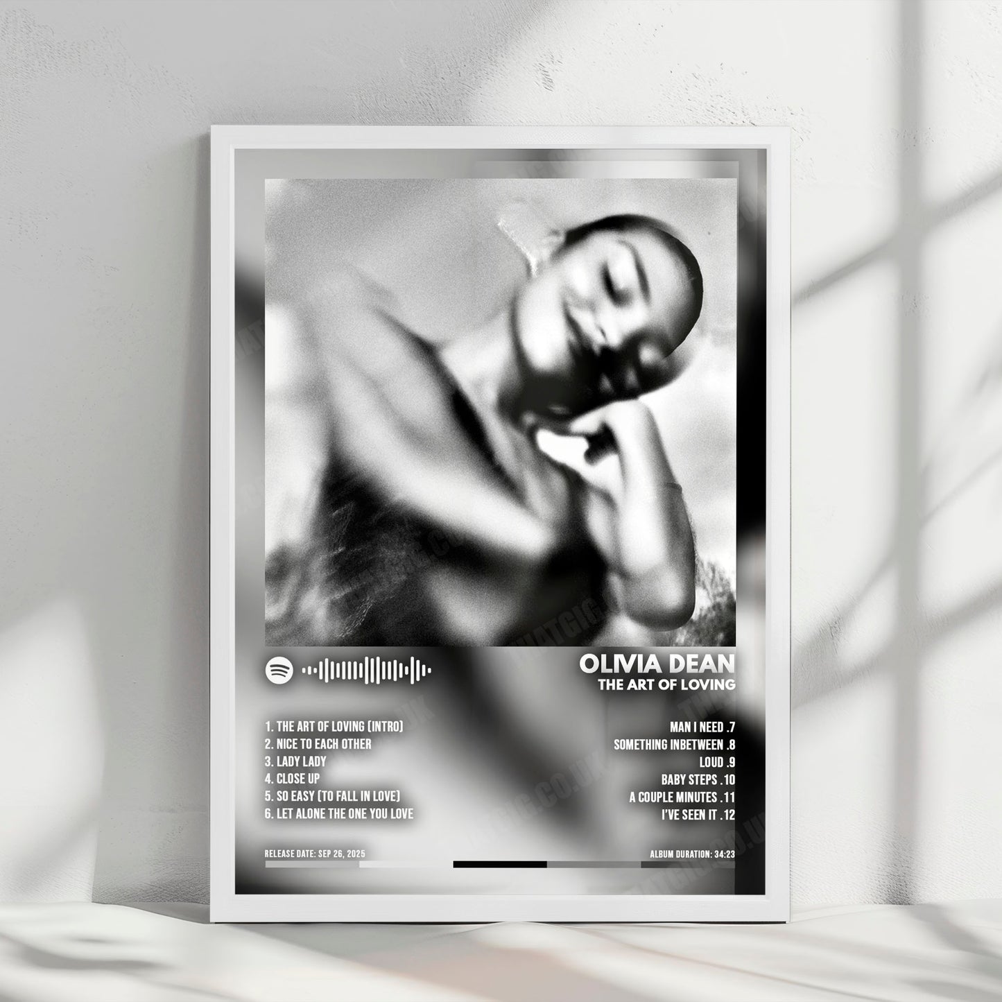 Olivia Dean "The Art of Loving" Album Cover Poster - with Complete Tracklist