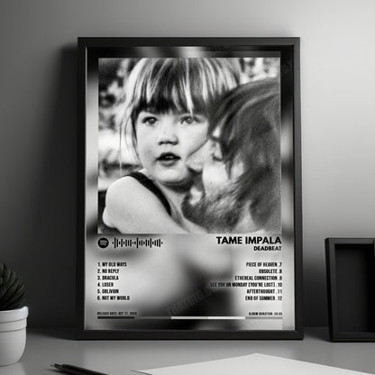 Tame Impala "Deadbeat" Album Cover Poster - with Complete Tracklist