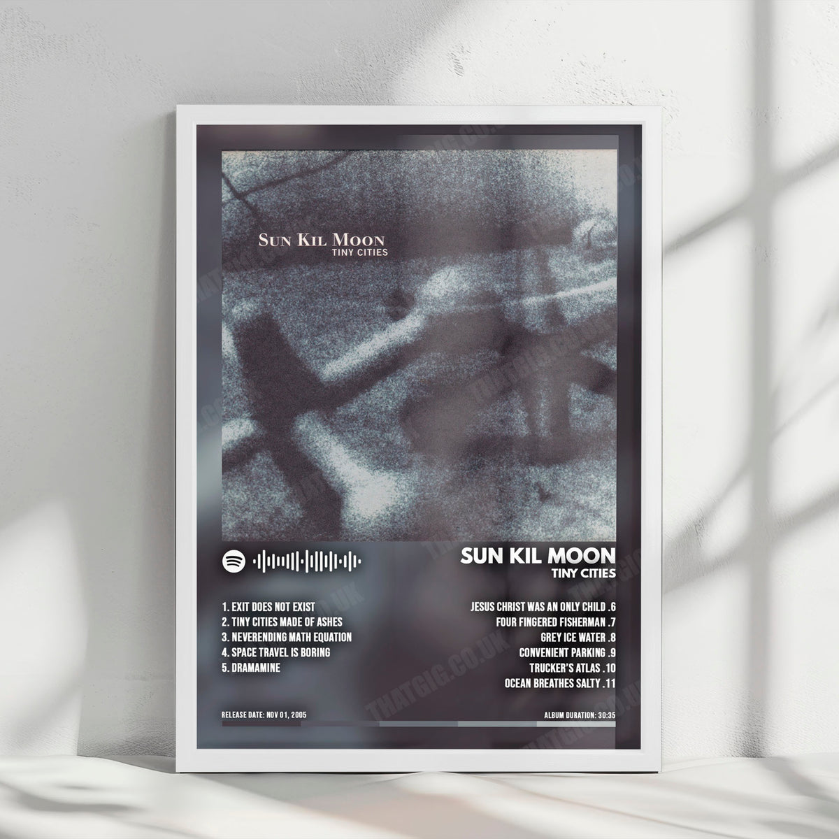 Sun Kil Moon "Tiny Cities" Album Cover Poster - with Complete Tracklist