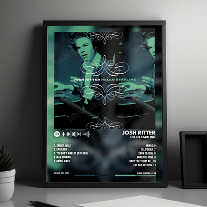 Josh Ritter "Hello Starling" Album Cover Poster - with Complete Tracklist