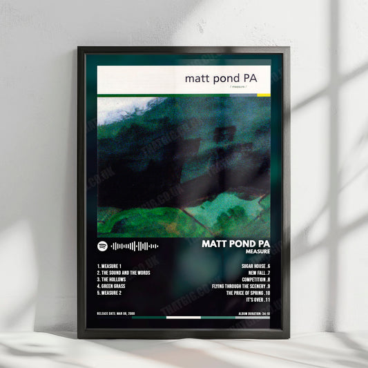 Matt Pond PA "Measure" Album Cover Poster - with Complete Tracklist