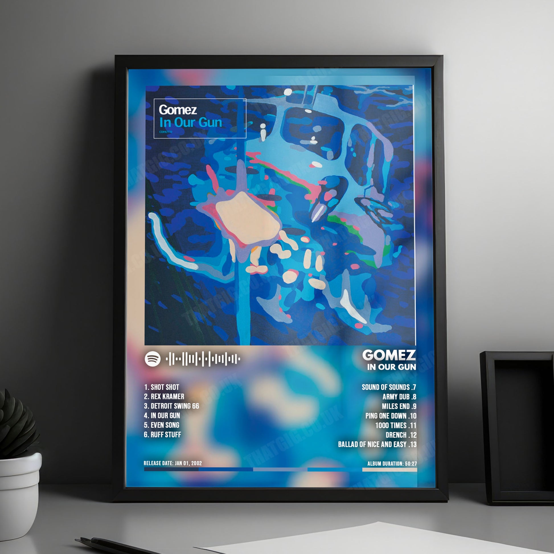 Gomez "In Our Gun" Album Cover Poster - with Complete Tracklist