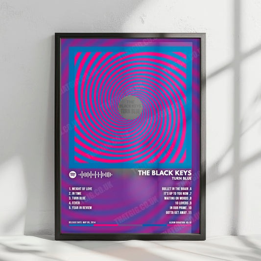 The Black Keys "Turn Blue" Album Cover Poster - with Complete Tracklist