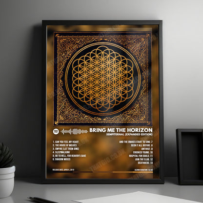 Bring Me the Horizon "Sempiternal" Album Cover Poster - with Complete Tracklist