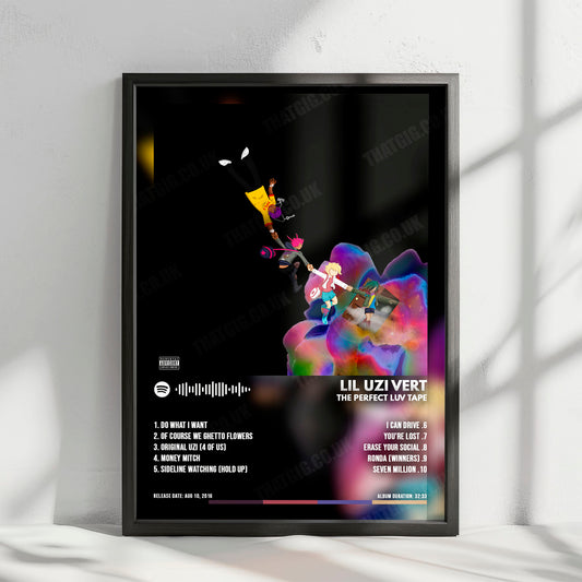 Lil Uzi Vert "The Perfect LUV Tape" Album Cover Poster - with Complete Tracklist