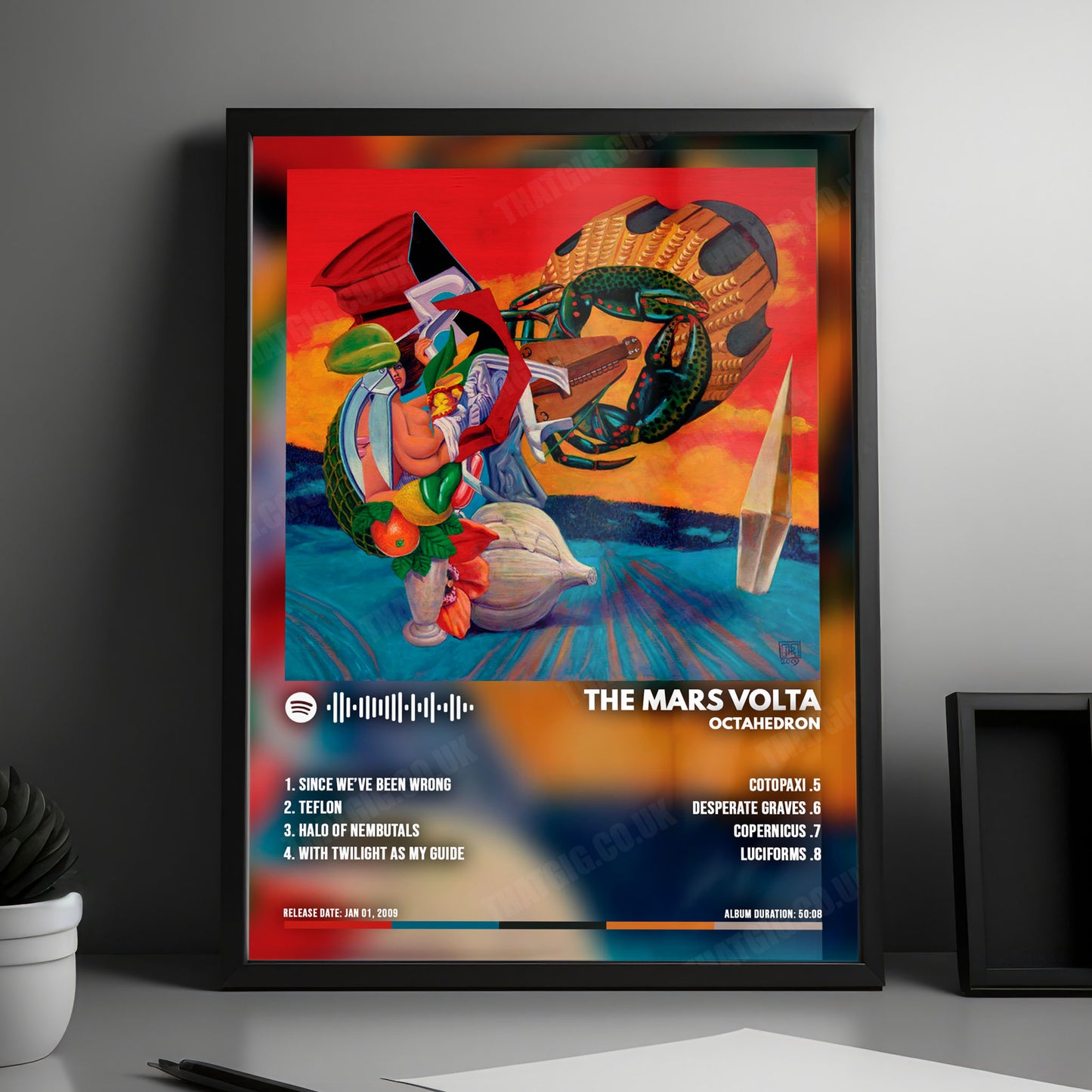 The Mars Volta "Octahedron" Album Cover Poster - with Complete Tracklist