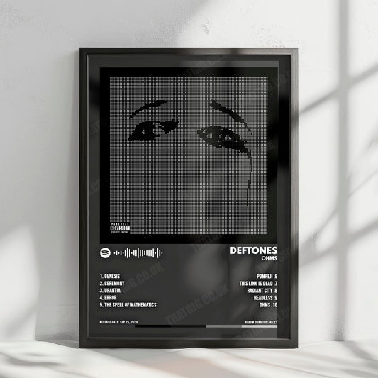 Deftones "Ohms " Album Cover Poster - with Complete Tracklist