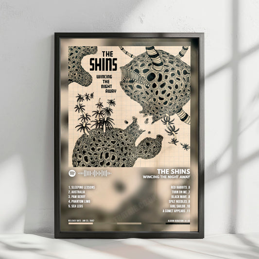 The Shins "Wincing the Night Away" Album Cover Poster - with Complete Tracklist