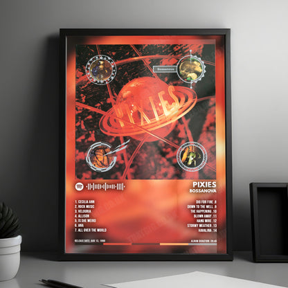 Pixies "Bossanova" Album Cover Poster - with Complete Tracklist
