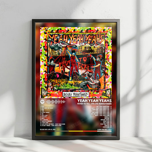 Yeah Yeah Yeahs "Fever to Tell" Album Cover Poster - with Complete Tracklist