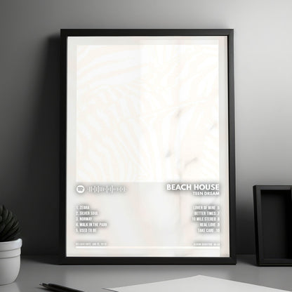 Beach House "Teen Dream" Album Cover Poster - with Complete Tracklist