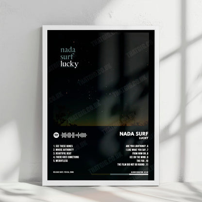 Nada Surf "Lucky" Album Cover Poster - with Complete Tracklist