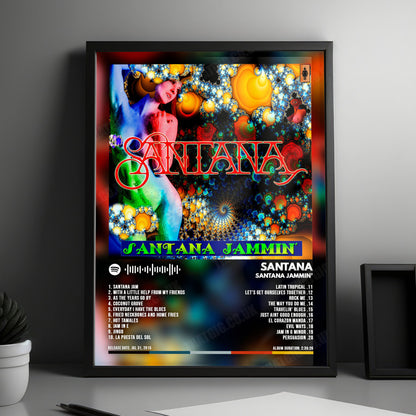 Santana "Santana Jammin'" Album Cover Poster - with Complete Tracklist