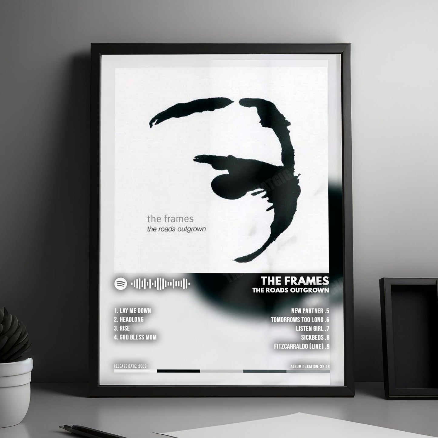 The Frames "The Roads Outgrown" Album Cover Poster - with Complete Tracklist