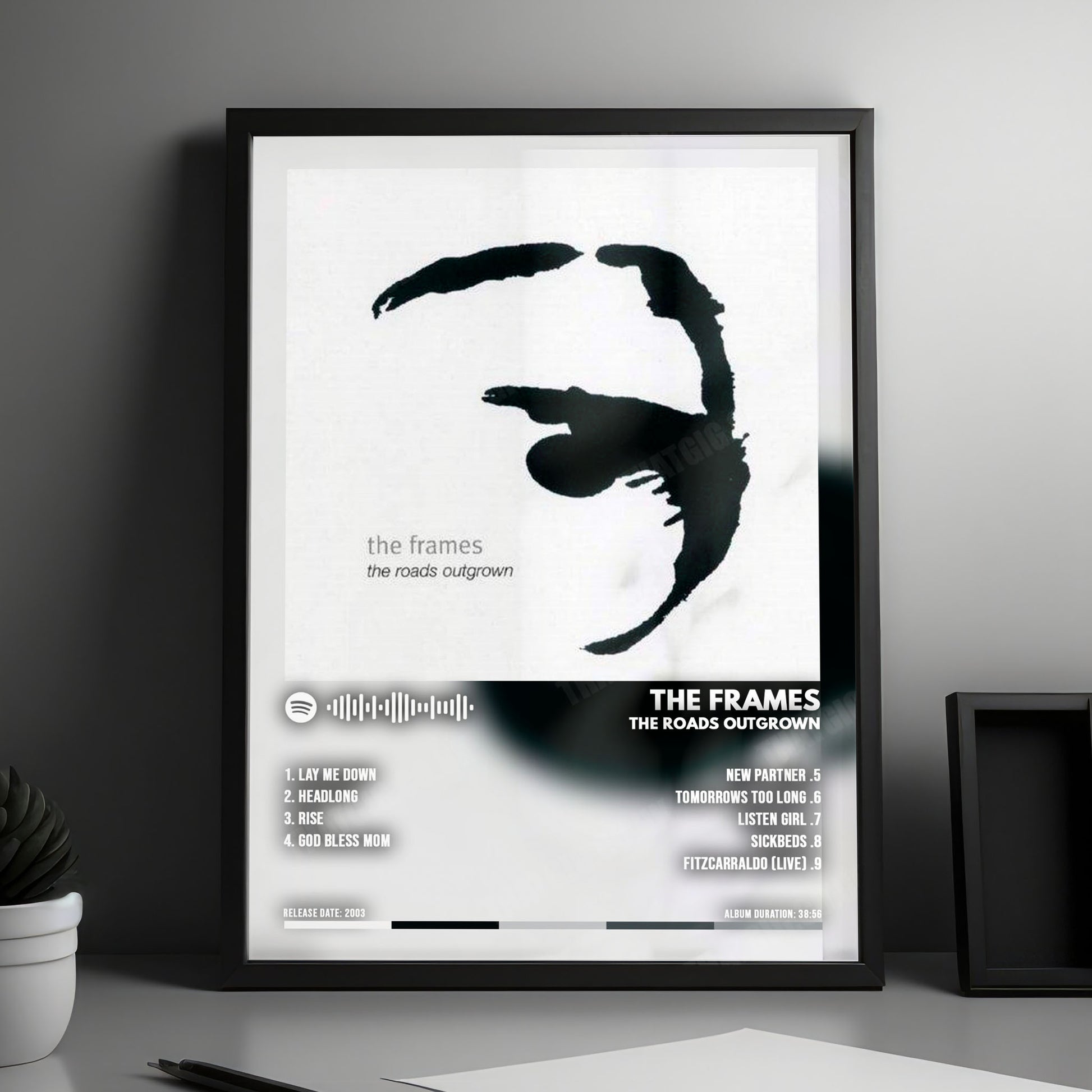 The Frames "The Roads Outgrown" Album Cover Poster - with Complete Tracklist