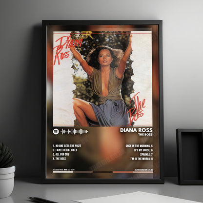 Diana Ross "The Boss" Album Cover Poster - with Complete Tracklist