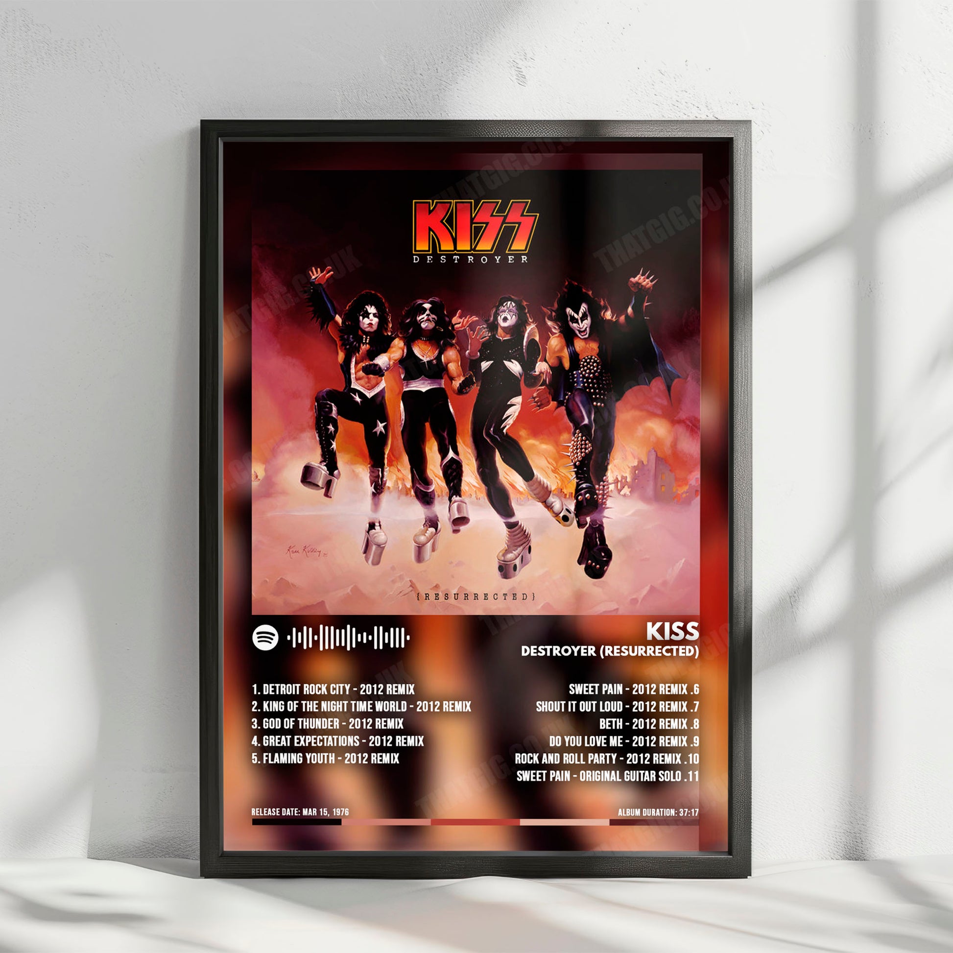 KISS "Destroyer (Resurrected)" Album Cover Poster - with Complete Tracklist