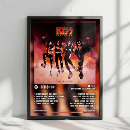 KISS "Destroyer (Resurrected)" Album Cover Poster - with Complete Tracklist
