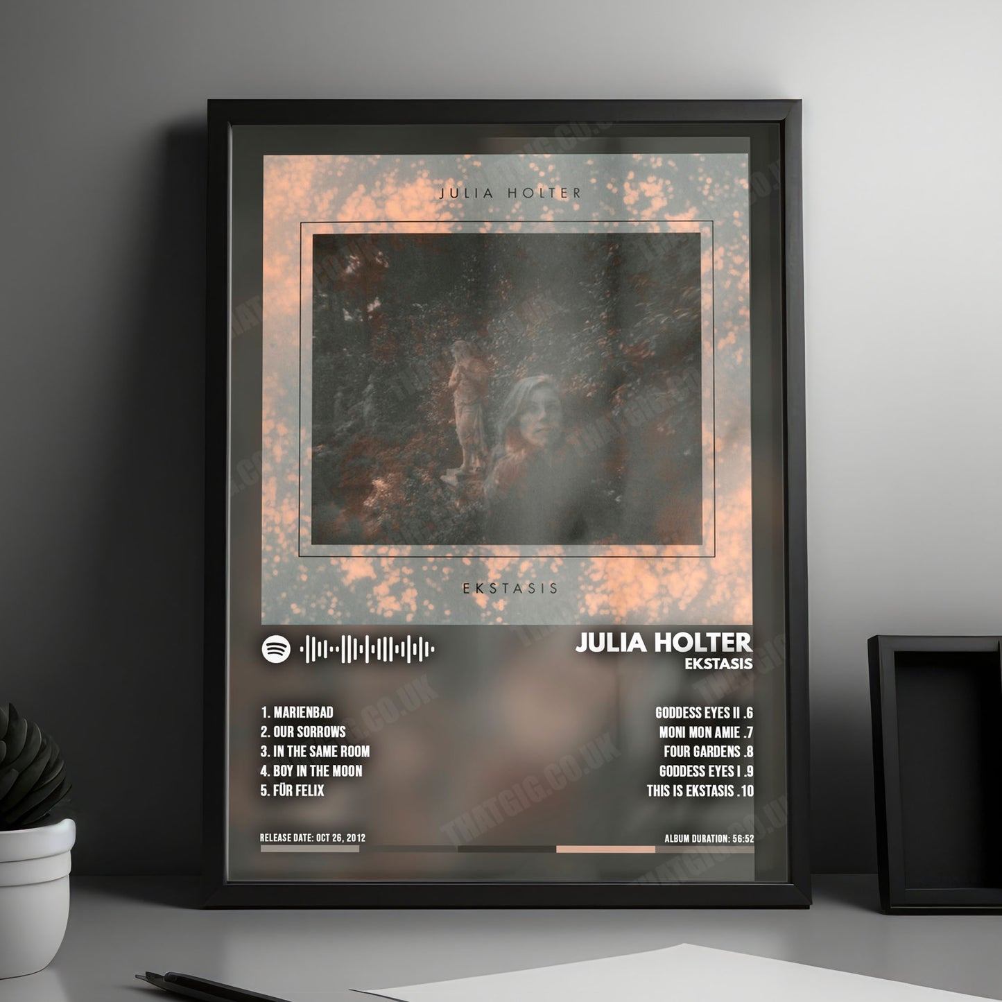 Julia Holter "Ekstasis" Album Cover Poster - with Complete Tracklist