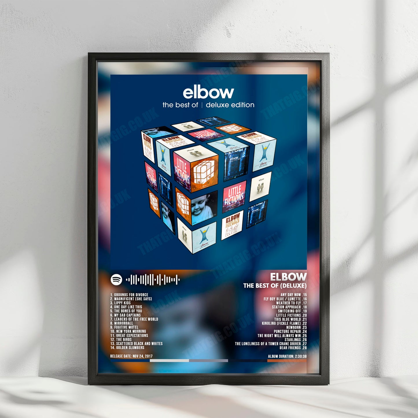 Elbow "The Best Of (deluxe)" Album Cover Poster - with Complete Tracklist