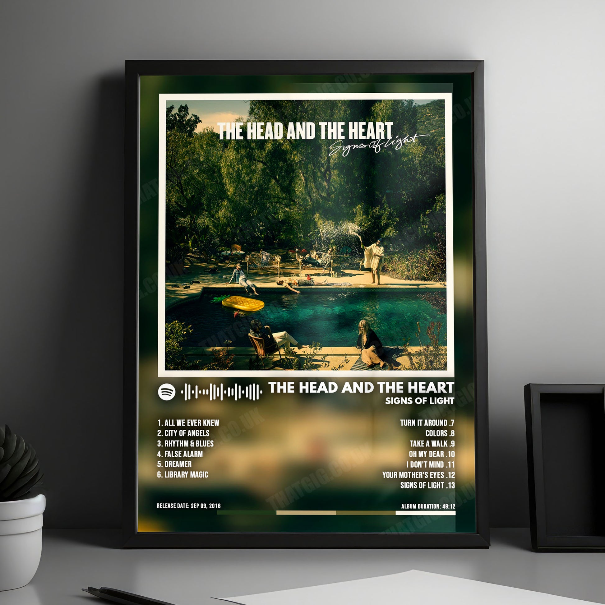 The Head and the Heart "Signs of Light" Album Cover Poster - with Complete Tracklist