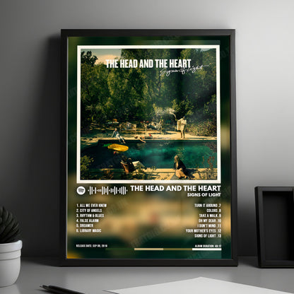The Head and the Heart "Signs of Light" Album Cover Poster - with Complete Tracklist