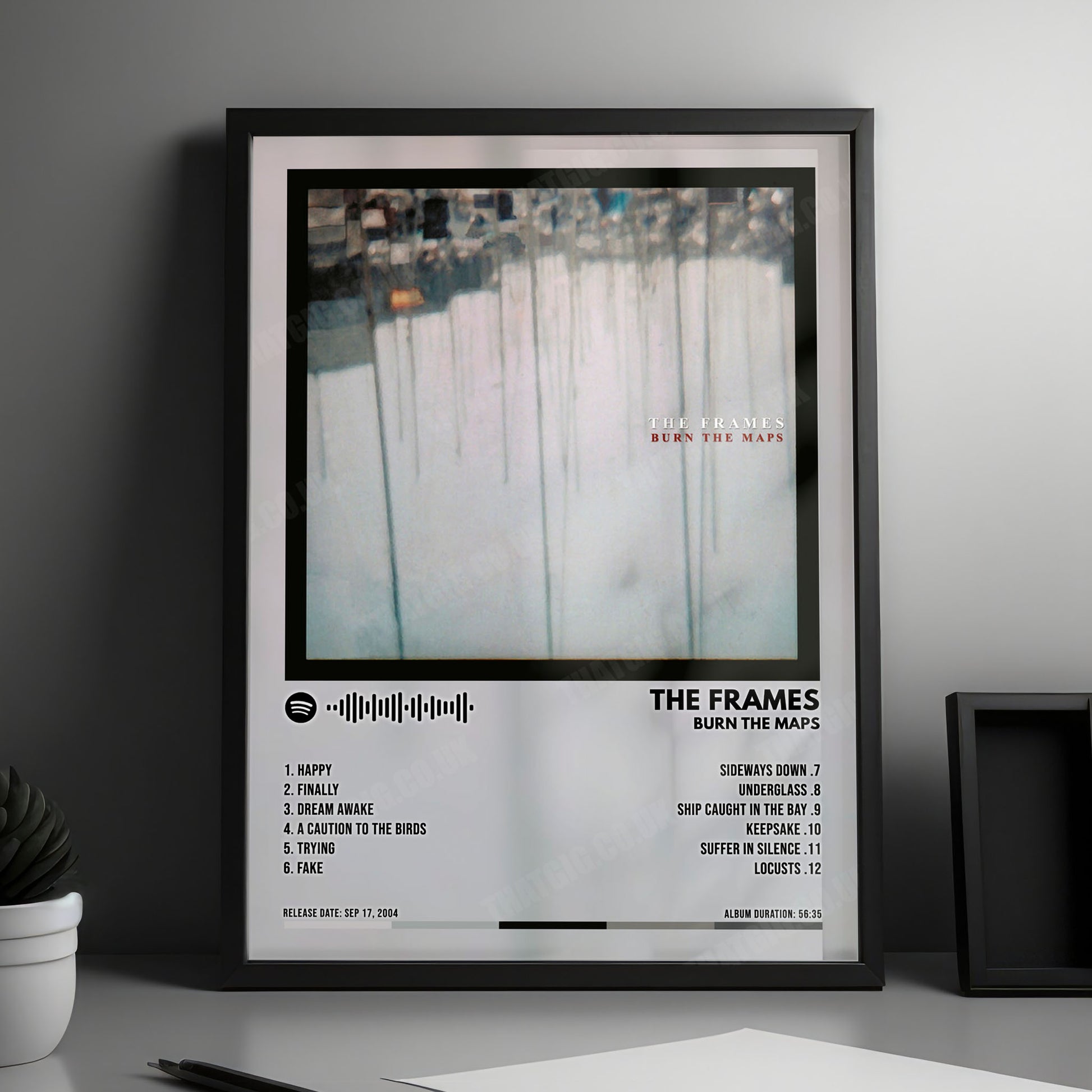 The Frames "Burn the Maps" Album Cover Poster - with Complete Tracklist