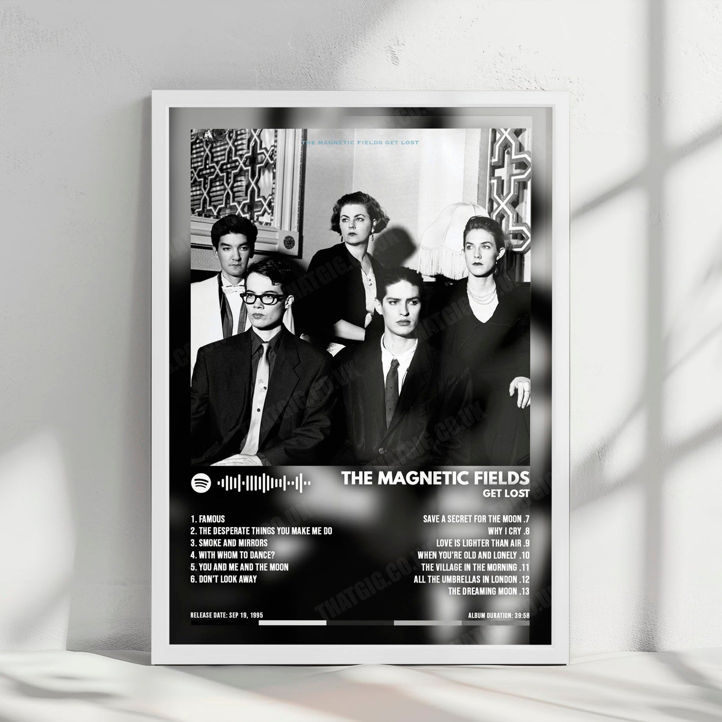 The Magnetic Fields "Get Lost" Album Cover Poster - with Complete Tracklist