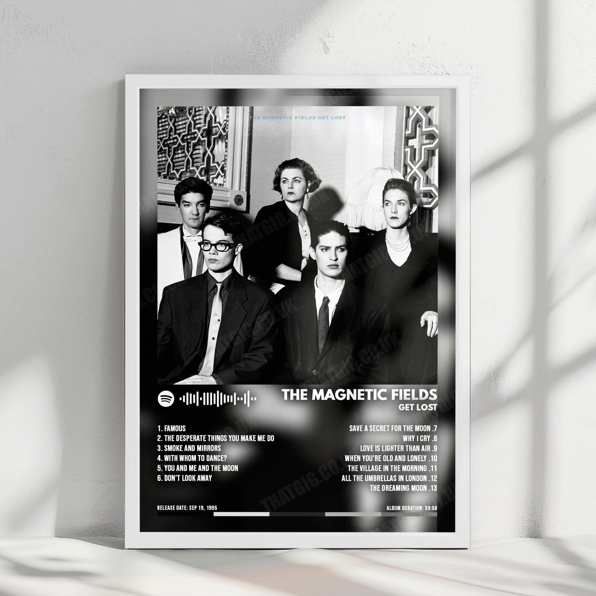 The Magnetic Fields "Get Lost" Album Cover Poster - with Complete Tracklist