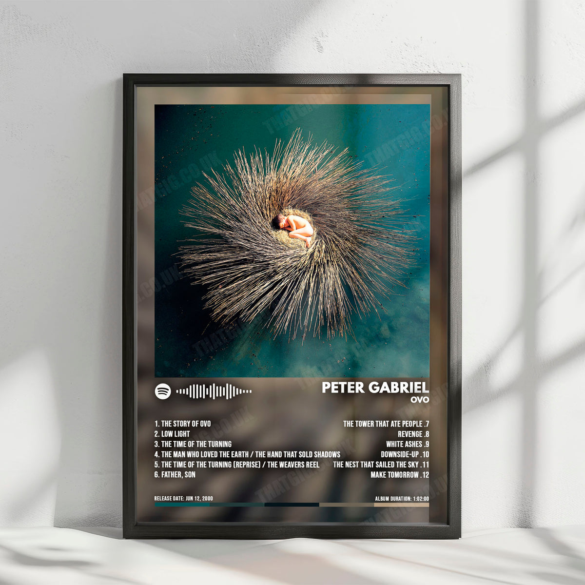 Peter Gabriel "OVO" Album Cover Poster - with Complete Tracklist