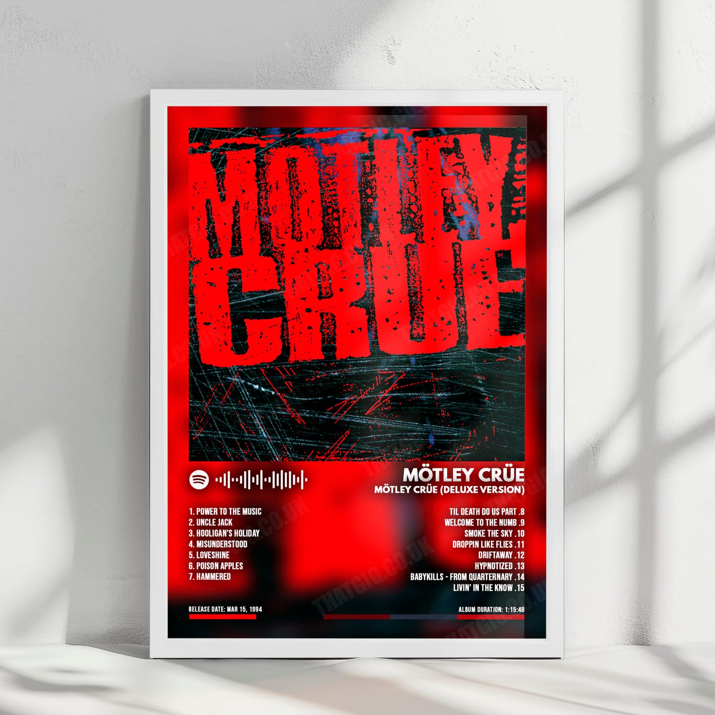 Mötley Crüe "Mötley Crüe (Deluxe Version)" Album Cover Poster - with Complete Tracklist