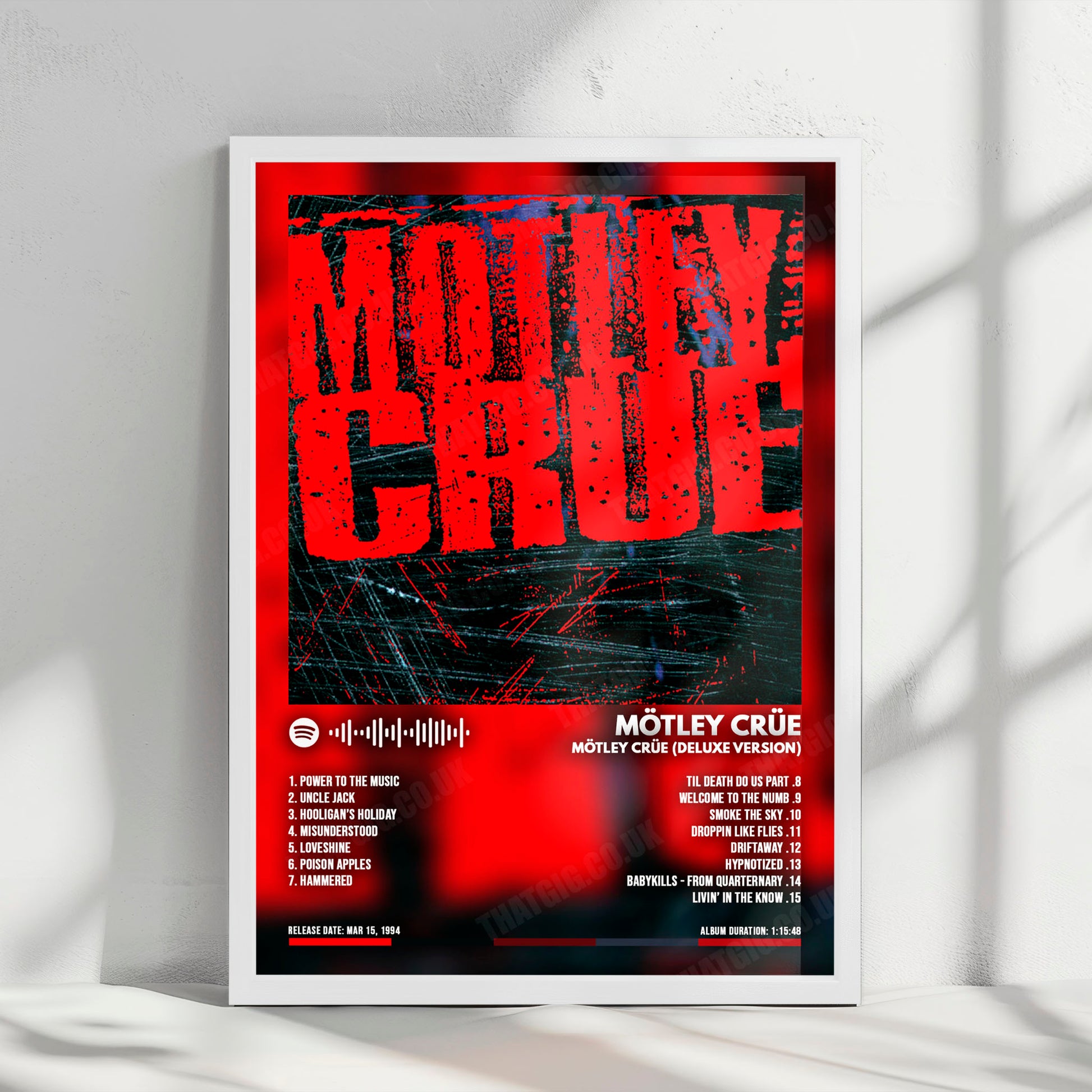 Mötley Crüe "Mötley Crüe (Deluxe Version)" Album Cover Poster - with Complete Tracklist