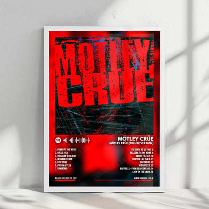 Mötley Crüe "Mötley Crüe (Deluxe Version)" Album Cover Poster - with Complete Tracklist