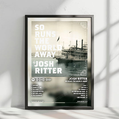 Josh Ritter "So Runs The World Away" Album Cover Poster - with Complete Tracklist
